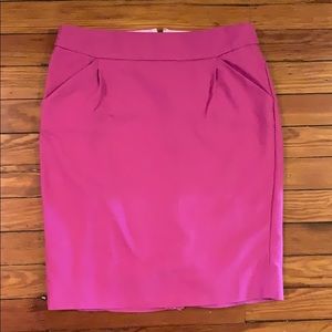 Jcrew pink pencil skirt